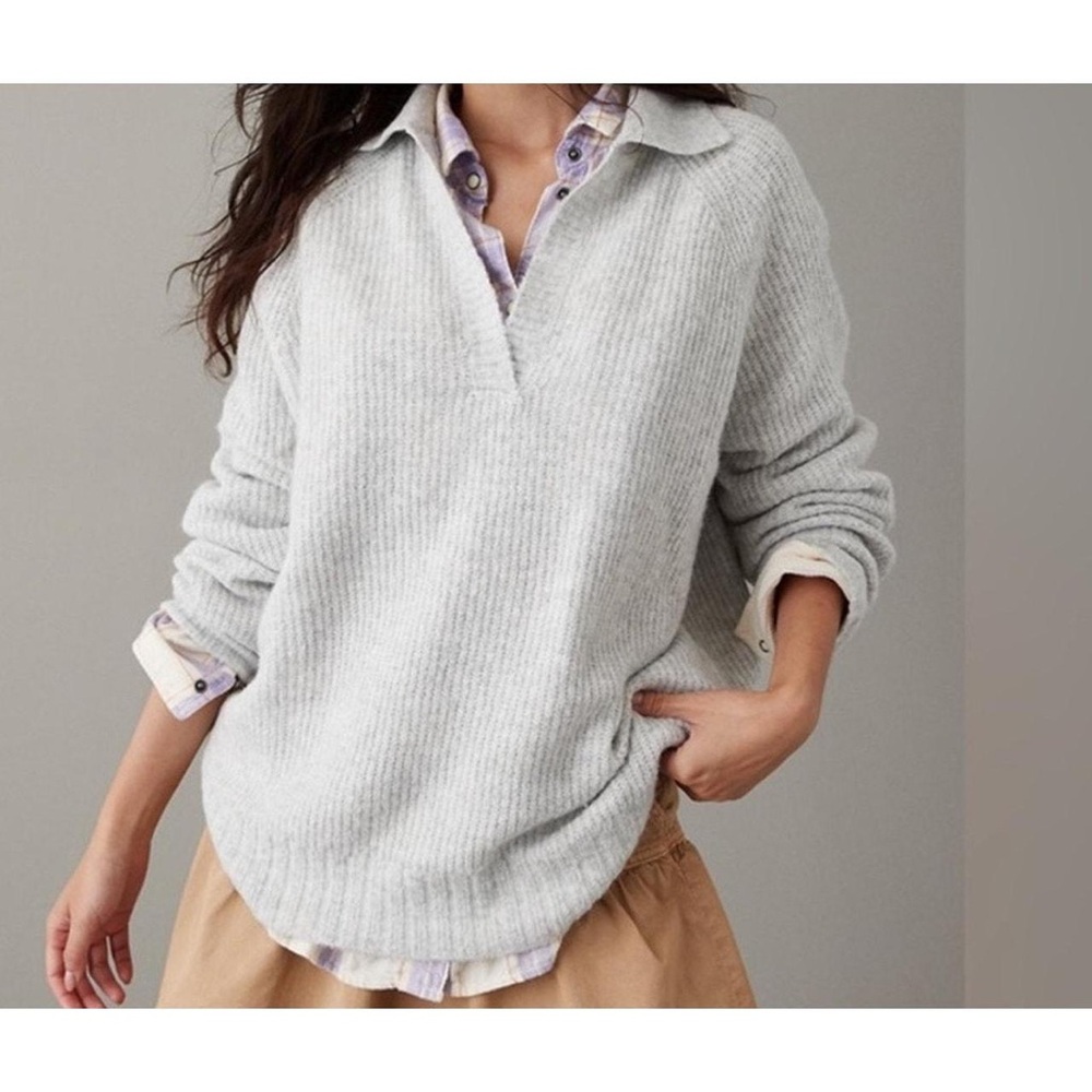 American Eagle Whoa So Soft Collared Sweater